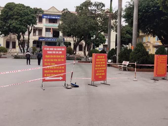 Trung tâm y tế thành phố Chí Linh, Hải Dương trở thành bệnh viện dã chiến điều trị COVID -19 đầu tiên của tỉnh này. Ảnh: TL