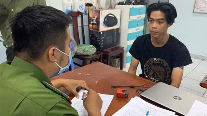Đối tượng Đồng Cao Bằng tại cơ quan Công an.
