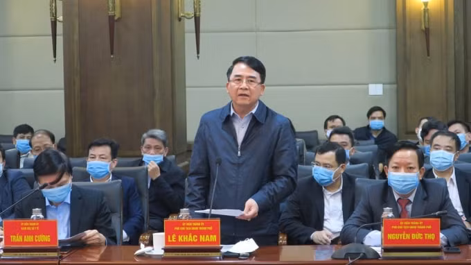 Phó Chủ tịch UBND TP Hải Phòng Lê Khắc Nam tại buổi làm việc. Ảnh: haiphong.gov.vn