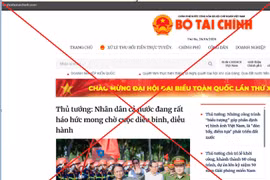 Cảnh báo lừa đảo, giả mạo trang thông tin của Bộ Tài chính trên không gian mạng