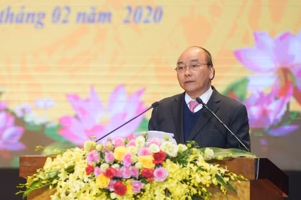 Thủ tướng Nguyễn Xuân Phúc phát biểu tại buổi lễ. Ảnh: VGP