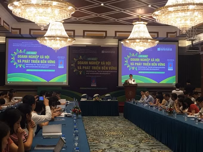 Quang cảnh Hội nghị Doanh nghiệp xã hội và sự phát triển bền vững. Ảnh: Lê Nam