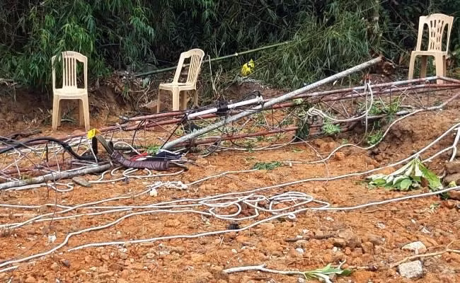 Hiện trường vụ tai nạn khiến 2 công nhân kỹ thuật tử vong. Ảnh: CTV