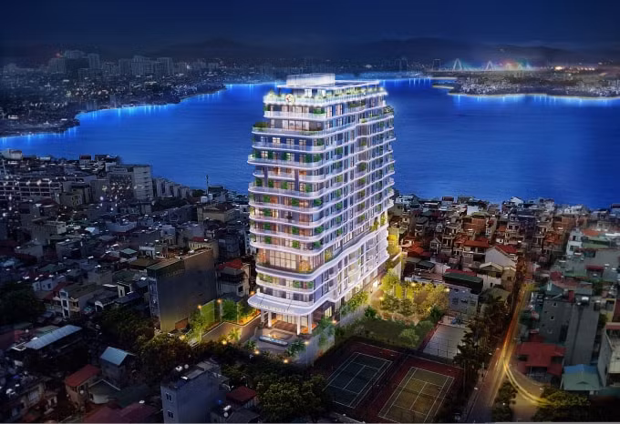 Five Star West Lake sở hữu thiết kế ấn tượng tại vị trí đắc địa 162 Hoàng Hoa Thám – 167 Thụy Khuê, Tây Hồ, Hà Nội.