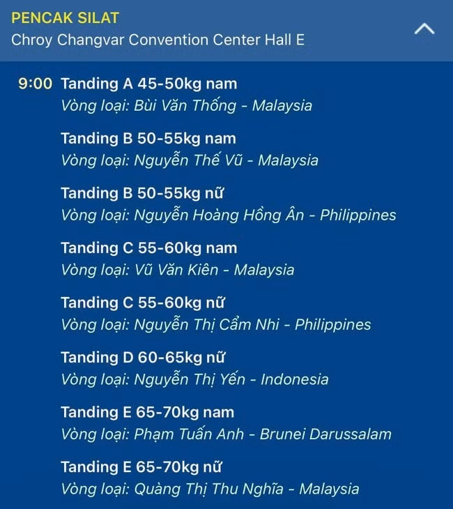 lich thi dau sea games 32 ngay 7 5 tam diem mon boi bong ro va vovinam hinh 18