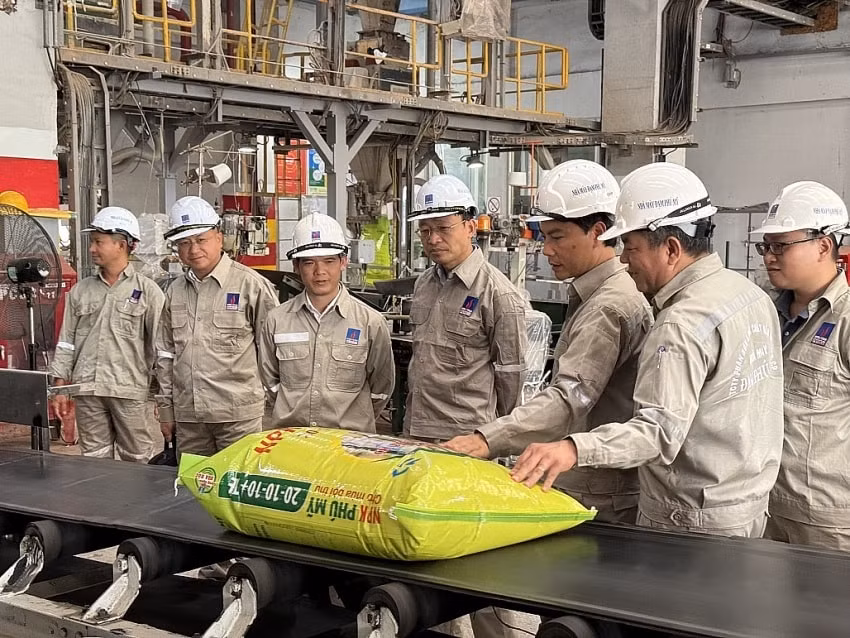 Lãnh đạo PVFCCo trực tiếp khảo sát quy trình sản xuất tại Nhà máy Đạm Phú Mỹ