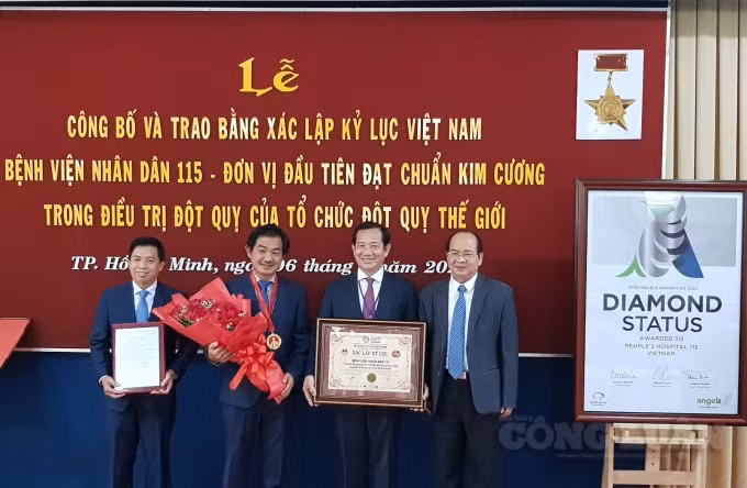 Bệnh viện Nhân Dân 115, TP. HCM là đơn vị đầu tiên tại Việt Nam đạt chuẩn kim cương của tổ chức Đột quỵ Thế giới
