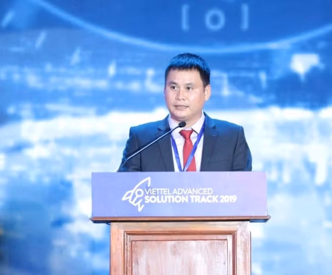 Ông Cao Anh Sơn - Tổng Giám đốc Tổng Công ty Viễn thông Viettel, Trưởng Ban tổ chức phát biểu tại Vòng chung kết cuộc thi Viettel Advanced Solution Track 2019.