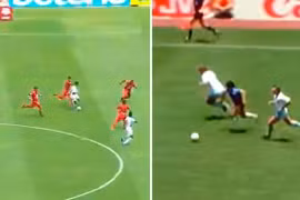 Cầu thủ vô danh tái hiện siêu phẩm của huyền thoại Maradona