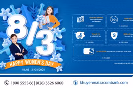 Ưu đãi lớn tại Sacombank trong suốt tháng 3