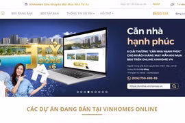 Vinhomes ra mắt sàn giao dịch bất động sản trực tuyến