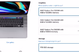 MacBook Pro 16 inch được Apple bổ sung tùy chọn GPU Radeon Pro 5600M