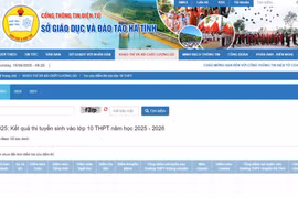 Hà Tĩnh công bố điểm thi vào lớp 10 THPT năm học 2025-2026