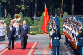 Thủ tướng Phạm Minh Chính chủ trì lễ đón chính thức Thủ tướng Liên bang Nga Mikhail Vladimirovich Mishustin