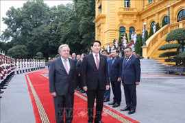 Chủ tịch nước Lương Cường chủ trì lễ đón chính thức Tổng Thư ký Liên hợp quốc