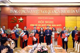 Bắc Giang bổ nhiệm nhiều lãnh đạo chủ chốt