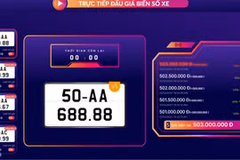 Ngày thứ 3 diễn ra đấu giá biển số xe máy, gần 20 biển số được 'chốt' giá trên 100 triệu đồng