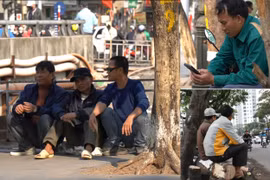 Hà Nội: "Chợ người" ế ẩm, người lao động mong ngóng việc làm