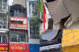 Biển quảng cáo trơ khung, nguy hiểm rình rập người đi đường