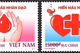 Việt Nam lần đầu phát hành bộ tem về hiến máu nhân đạo