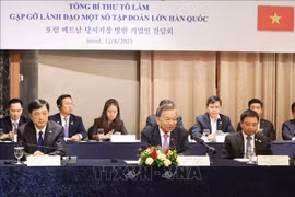 Tổng Bí thư Tô Lâm gặp gỡ lãnh đạo một số tập đoàn lớn của Hàn Quốc