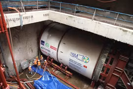 647 mét hầm Metro Nhổn - Ga Hà Nội đã được khoan