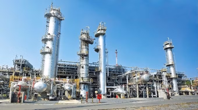 Nhà máy xử lý khí Dinh Cố - nơi tiếp nhận và chế biến khí của PV GAS tại Đông Nam Bộ.