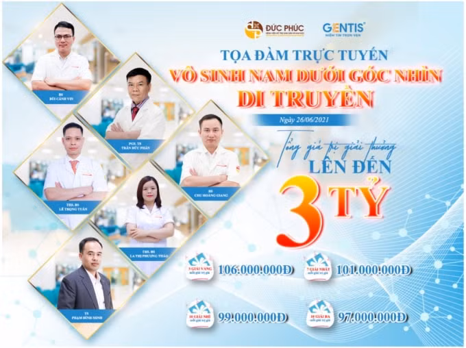 Tọa đàm khoa học trực tuyến được tổ chức vào ngày 26/06/2021 tại Bệnh viện Đức Phúc có sự tham gia của các bác sỹ, chuyên gia hàng đầu đến từ Bệnh viện Đức Phúc và Gentis.
