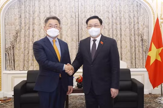 Chủ tịch Quốc hội Vương Đình Huệ tiếp lãnh đạo doanh nghiệp lớn của Hàn Quốc
