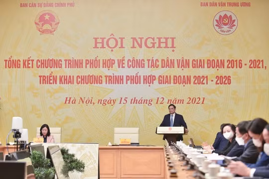 Thủ tướng Phạm Minh Chính: Chính quyền làm tốt công tác dân vận để phục vụ Nhân dân