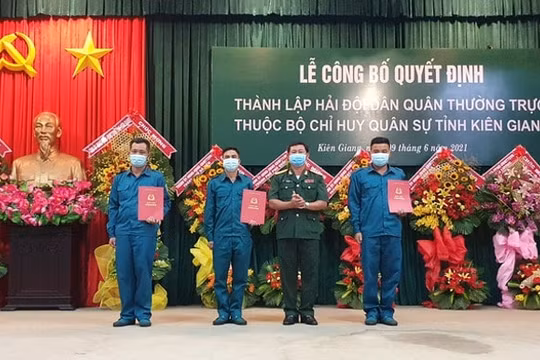 Tỉnh Kiên Giang thành lập Hải đội dân quân thường trực