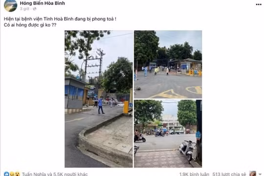 Sở Y tế Hòa Bình bác bỏ thông tin Bệnh viện Đa khoa tỉnh bị phong tỏa