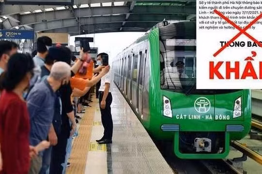 Bác bỏ thông tin "Hà Nội tìm khẩn người đi tàu Cát Linh - Hà Đông"