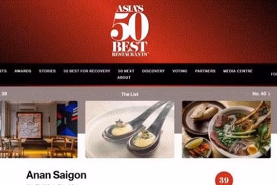Hai nhà hàng Việt Nam vào top ngon nhất châu Á