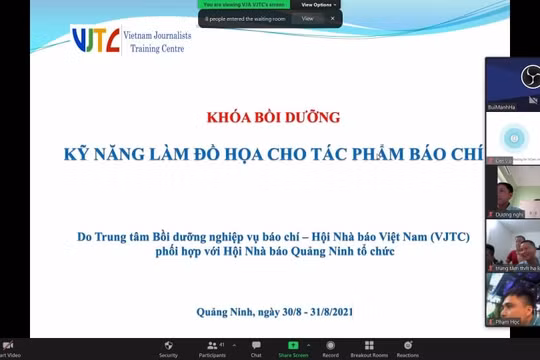 Hội Nhà báo Quảng Ninh: Tập huấn “Kỹ năng đồ hoạ cho tác phẩm báo chí” bằng hình thức trực tuyến