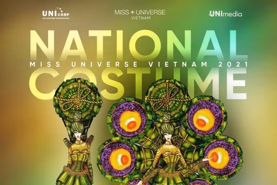 Trang phục dân tộc của Á hậu Kim Duyên tại Miss Universe lấy cảm hứng từ “Bánh tét”