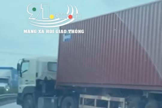 Xử lý tài xế xe container lạng lách đánh võng trên quốc lộ 5