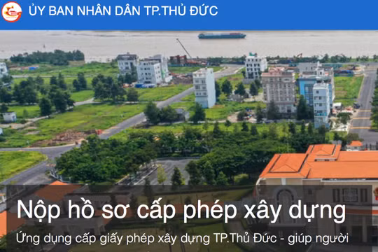 TP. Thủ Đức triển khai cấp Giấy phép xây dựng trực tuyến