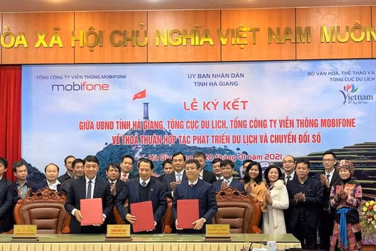 Mobifone, Tổng cục Du lịch và UBND tỉnh Hà Giang ký kết hợp tác phát triển du lịch Hà Giang