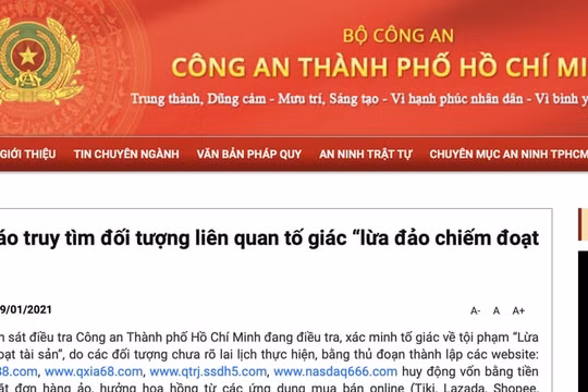 Tạo hàng loạt website huy động vốn bằng tiền mặt để lừa đảo