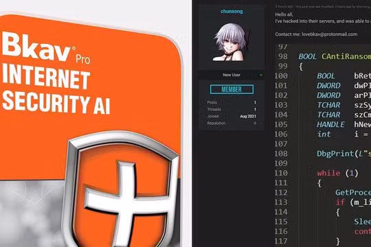 Hacker “chunxong” thông báo đã bán một phần dữ liệu của BKAV