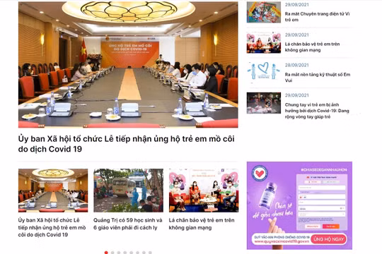 Chuyên trang điện tử "Vì trẻ em" chính thức đi vào hoạt động