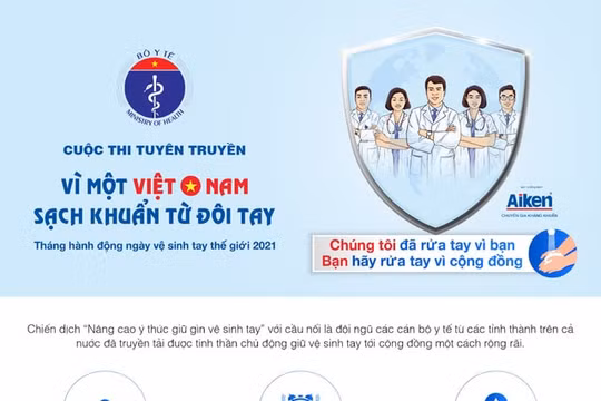 Bộ Y tế phát động trực tuyến cuộc thi 'Vì một Việt Nam sạch khuẩn từ đôi tay'