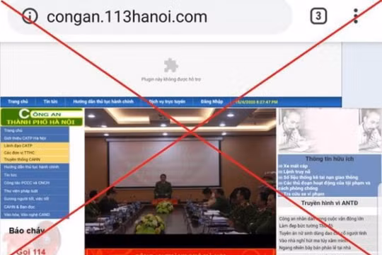 Truy tố 2 đối tượng trong vụ giả mạo trang web Công an thành phố Hà Nội, chiếm đoạt 4 tỉ đồng