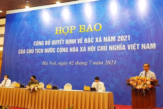Công bố Quyết định của Chủ tịch nước về đặc xá năm 2021