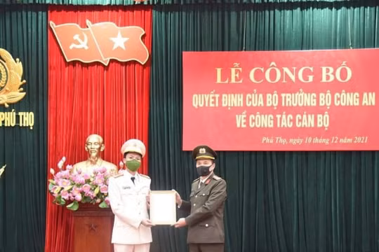 Phú Thọ: Công bố quyết định bổ nhiệm Phó giám đốc Công an tỉnh