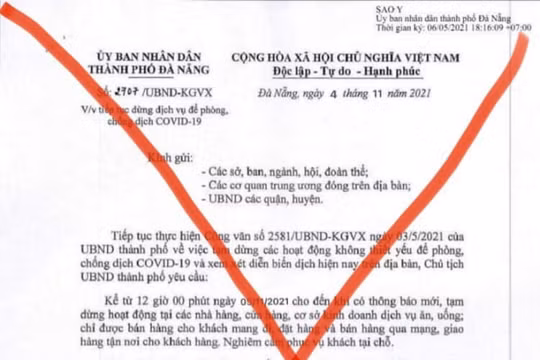 Phát hiện văn bản giả mạo UBND TP Đà Nẵng lan truyền trên mạng internet