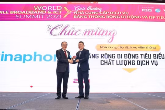 VinaPhone là đơn vị tiêu biểu về Chất lượng Dịch vụ Băng thông rộng Di động tại Việt Nam