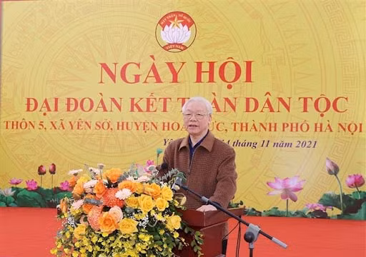 Tổng Bí thư Nguyễn Phú Trọng dự Ngày hội Đại đoàn kết toàn dân tộc
