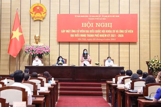 Hà Nội gặp mặt ứng cử viên ĐBQH khóa XV và đại biểu HĐND thành phố khóa XVI